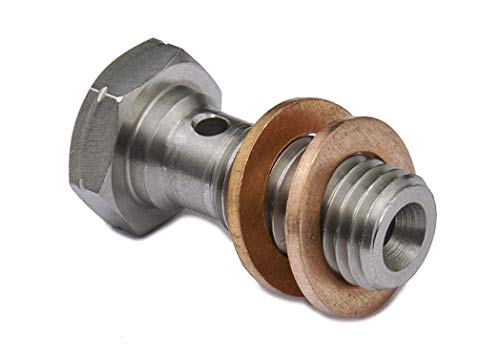 PrecisionGeek Hohlschraube M10 x 1.5mm Edelstahl - Bremsleitung L = 20mm von PrecisionGeek