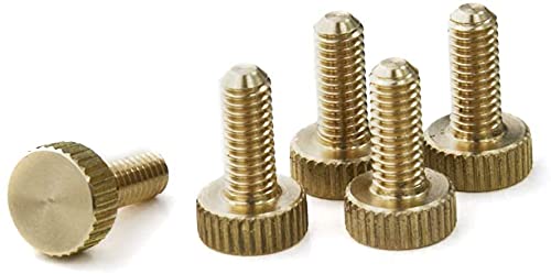 Rändelschrauben M3–M6 | Edelstahl, Aluminium, Eloxiert, Messing | Handverstellbare Schrauben mit Rändelkopf | Für Maschinenbau, Möbel, Modellbau, Elektronik (5, Messing, M5 x 10mm) von PrecisionGeek