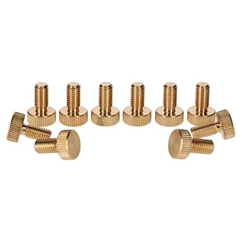 PrecisionGeek Rändelschrauben Messing | M6 × 10 mm | Handverstellbare Daumenschrauben | 10 Stück | CNC-gefräst | Für Maschinenbau, Möbel, Modellbau, Elektronik von PrecisionGeek