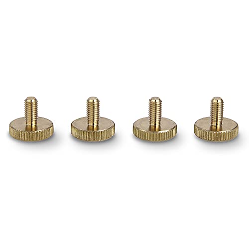 PrecisionGeek - Rändelschrauben aus Messing, M5 x 10 mm (16 mm Durchmesser), Handgriffschrauben (4 Stück) von PrecisionGeek