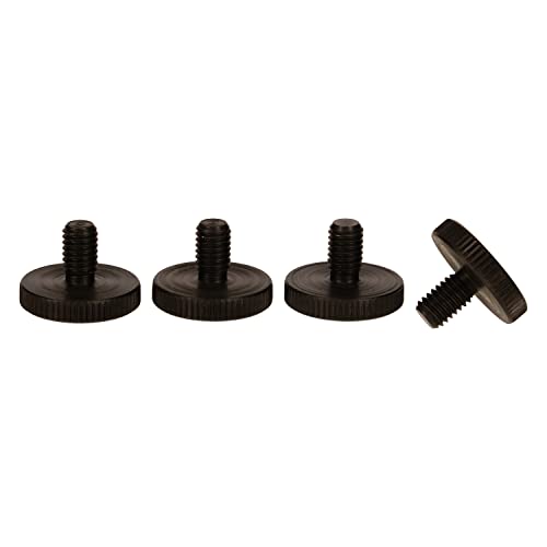Precisiongeek – Rändelschrauben M6 x 10 mm aus schwarz oxidiertem Stahl – 4‑er Set – Werkzeuglos handfest verschraubbar – Made in Europe von PrecisionGeek