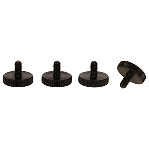 PrecisionGeek Schwarz Stahl Rändelschrauben DIN 653 M4 x 10mm (4 Stück) von PrecisionGeek