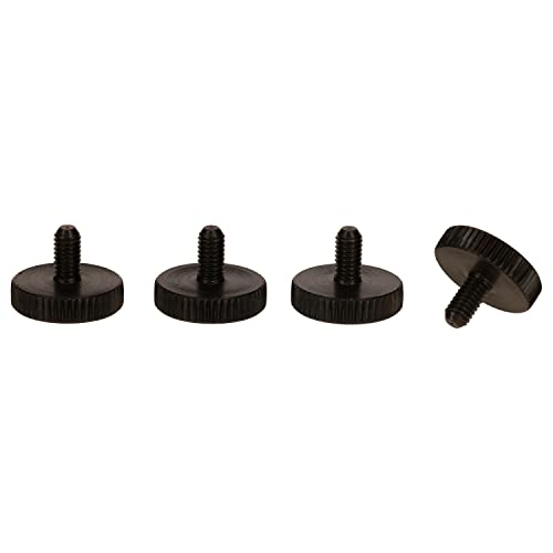 PrecisionGeek Schwarz Stahl, Schwarzoxid, Rändelschrauben DIN 653 M4 (4 Stück) (M4 x 12mm) von PrecisionGeek