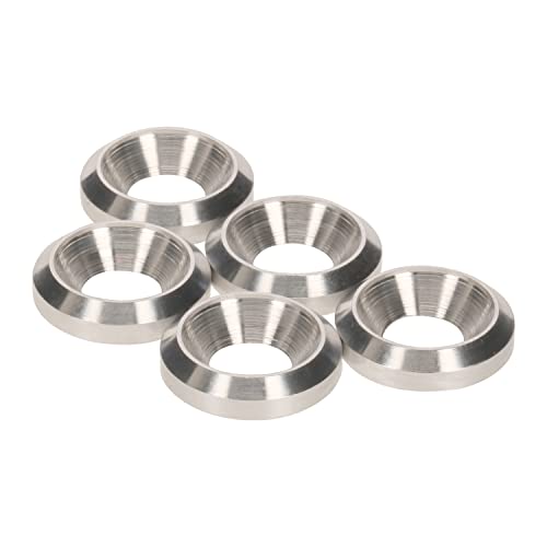 PrecisionGeek Unterlegscheiben aus Aluminium Senkscheiben, Schüssel Form Versenkt Massiv Metall Veredelung Tasse M6 16mm 5 Stück von PrecisionGeek