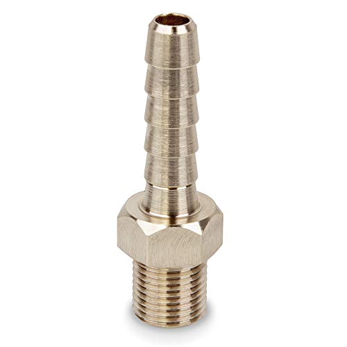 PrecisionGeek – Schlauchtülle, gerade BSP 1/8 x 1/4 Zoll (6 mm) Außengewinde, Rohrverbinder für Wasser-Luft-Kraftstoffrohr – Set mit 1 Stück von PrecisionGeek