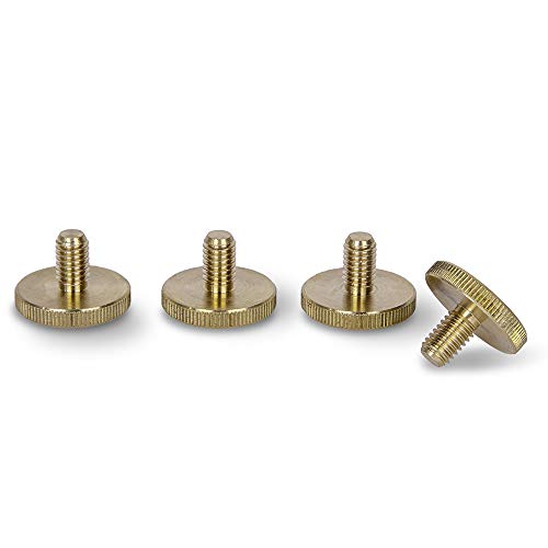 PrecisionGeek – Rändelschrauben M6 x 10 mm aus Messing – 4er-Set – Handschrauben mit griffigem Messingkopf von PrecisionGeek