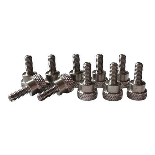 Precisiongeek – Rändelschrauben M4 x 10 mm aus Edelstahl – 10er-Set – Werkzeuglos handfest verschraubbar – Made in Europe von PrecisionGeek