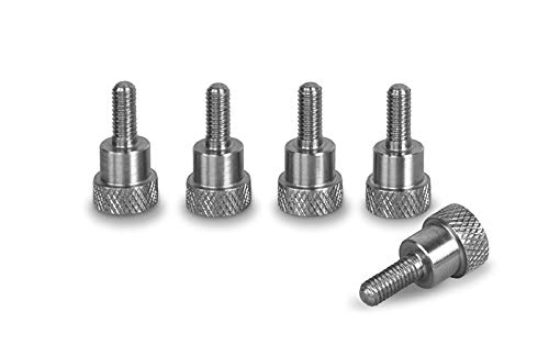 PrecisionGeek – Rändelschrauben M4 x 10 mm mit Schulter, Handgriffschrauben aus Edelstahl, Gesamtlänge 20 mm – Set mit 5 Stück von PrecisionGeek