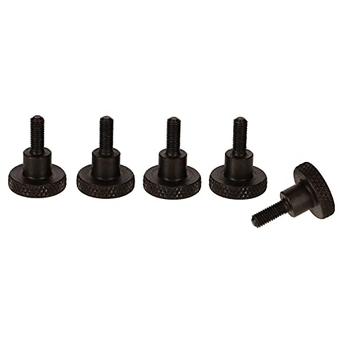 Precisiongeek Schwarz Stahl Ansatzschraube Rändelschrauben DIN 464 M3 x 4mm, Gesamtlänge 11mm (5 Stück) von PrecisionGeek