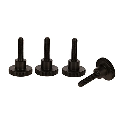 Precisiongeek Schwarz Stahl Ansatzschraube Rändelschrauben DIN 464 (4, M4 x 16mm) von PrecisionGeek