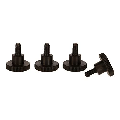 Precisiongeek Schwarz Stahl Ansatzschraube Rändelschrauben DIN 464 (4, M4 x 8mm) von PrecisionGeek