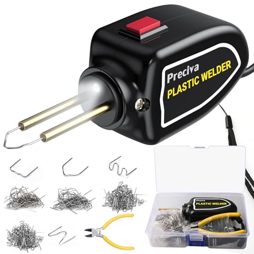 Kunststoff Schweißgerät, Preciva 100W Kunststoff Schweißen Maschine Auto Stoßstange Reparatur Set Kunstoffschweißgerät mit 200pcs in 4 Arten Schweißnagel von Preciva