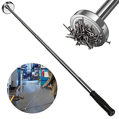 Magnet Pick Up Tool, Preciva Magnet Teleskopstab bis zu 15,8kg(35lb) Tragkraft, Magnetstab Telescopic Einstellbar 22cm bis 103.5cm, Nägel und Schrauben Retriever Stab von Preciva