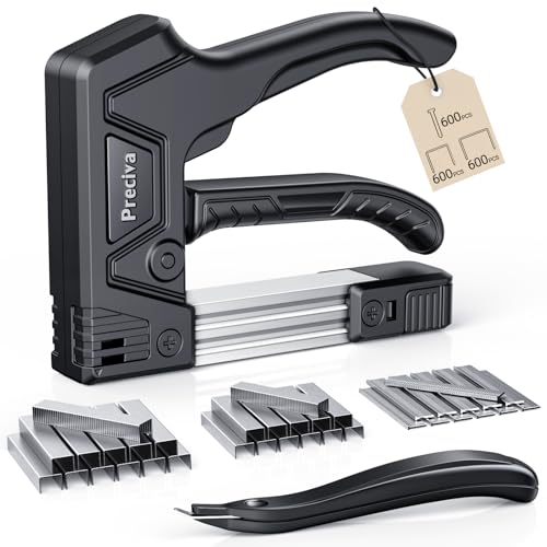 Preciva Handtacker Set, Tackerpistole mit 1800 Nägeln und Nagelzieher | Klemmschutz + Schnellwechselmagazin + Nagelschauglas | Geeignet für Dekorations- und Möbel-DIY-Projekte. Preciva Handtacker Set, Tackerpistole mit 1800 Nägeln und Nagelzieher | Klemmschutz + Schnellwechselmagazin + Nagelschauglas | Geeignet für Dekorations- und Möbel-DIY-Projekte. von Preciva