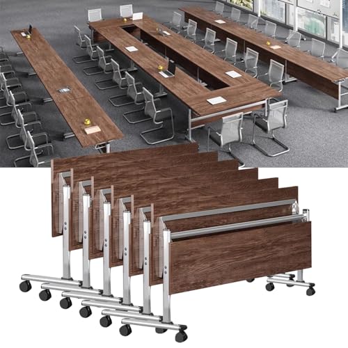 Faltbarer Konferenztisch mit Rädern Mobiles Büro Rollgestell Flip-Top-Design Große rechteckige Oberfläche Schulungsraum Geschäft Faltbarer Konferenztisch mit Rädern Mobiles Büro Rollgestell Flip-Top-Design Große rechteckige Oberfläche Schulungsraum Geschäft von Preferspace