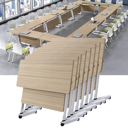 Klappbare Konferenzraumtische, modularer Schulungs-Flip-Mobiltisch, großes Rechteck, Stabiler Stahlrahmen, rollende Räder Klappbare Konferenzraumtische, modularer Schulungs-Flip-Mobiltisch, großes Rechteck, Stabiler Stahlrahmen, rollende Räder von Preferspace