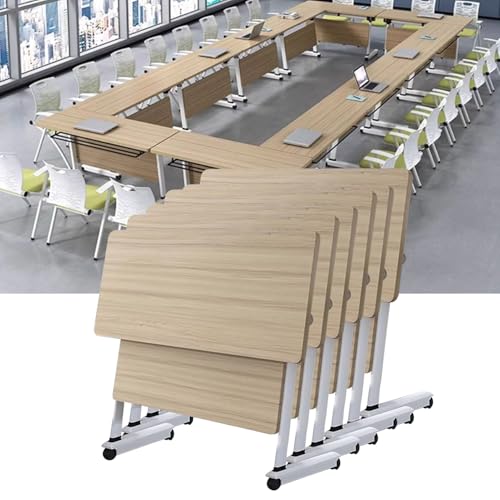 Klappbare Konferenzraumtische, modularer Schulungs-Flip-Mobiltisch, großes Rechteck, Stabiler Stahlrahmen, rollende Räder Klappbare Konferenzraumtische, modularer Schulungs-Flip-Mobiltisch, großes Rechteck, Stabiler Stahlrahmen, rollende Räder von Preferspace