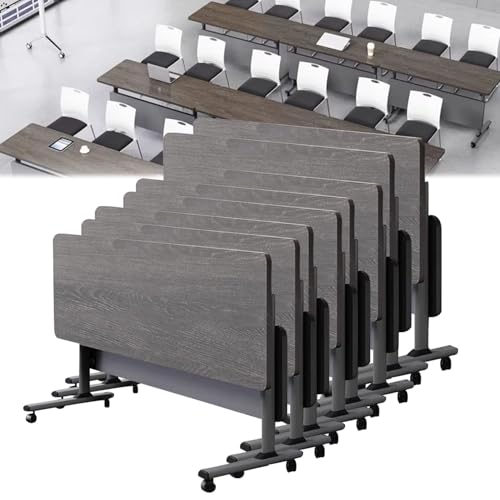 Konferenzraumtische, zusammenklappbar mit leisen Rädern, mobiler Schulungstisch mit Klappplatte, stabiler Metallrahmen für Besprechungen im Büro, Klassenzimmer, zusammenklappbar, vielseitig Konferenzraumtische, zusammenklappbar mit leisen Rädern, mobiler Schulungstisch mit Klappplatte, stabiler Metallrahmen für Besprechungen im Büro, Klassenzimmer, zusammenklappbar, vielseitig von Preferspace