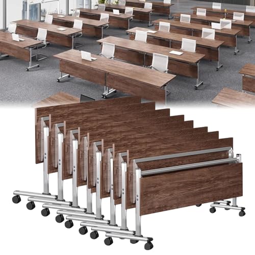 Konferenztisch, faltbar, für Mobile Schulungsräume, Klapptisch mit Rädern, Stabiler Stahlrahmen, großes Rechteck Konferenztisch, faltbar, für Mobile Schulungsräume, Klapptisch mit Rädern, Stabiler Stahlrahmen, großes Rechteck von Preferspace