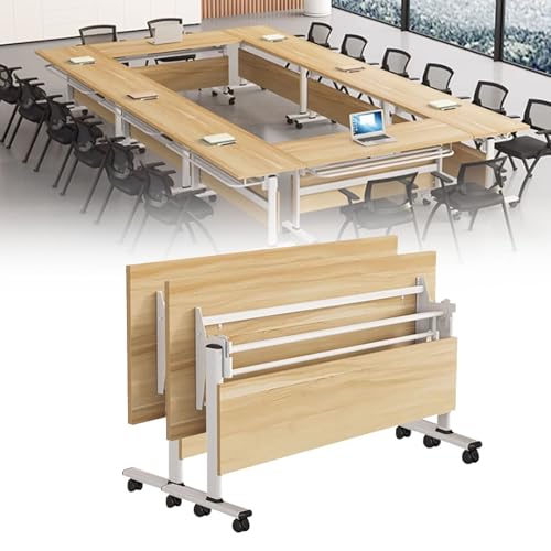 Preferspace Fold Table Konferenzraumtische Klappbarer Konferenztisch Klappbar mit geräuschlosen Feststellrollen Schulungsräume Flip Mobiler Schulungstisch Besprechungstisch Preferspace Fold Table Konferenzraumtische Klappbarer Konferenztisch Klappbar mit geräuschlosen Feststellrollen Schulungsräume Flip Mobiler Schulungstisch Besprechungstisch von Preferspace