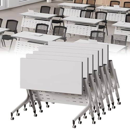 Preferspace Klappbarer Konferenzraumtisch mit feststellbaren Rädern, Flip-Top, mobiler Schulungstisch, faltbares Design für Büro, Zuhause, Klassenzimmer und Schulungsräume Preferspace Klappbarer Konferenzraumtisch mit feststellbaren Rädern, Flip-Top, mobiler Schulungstisch, faltbares Design für Büro, Zuhause, Klassenzimmer und Schulungsräume von Preferspace