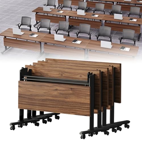 Preferspace Klappbarer Konferenzraumtisch mit feststellbaren Rädern, Klapptischplatte, mobiler Schulungstisch, faltbares Design, stabil für Büro, Zuhause, Klassenzimmer Preferspace Klappbarer Konferenzraumtisch mit feststellbaren Rädern, Klapptischplatte, mobiler Schulungstisch, faltbares Design, stabil für Büro, Zuhause, Klassenzimmer von Preferspace