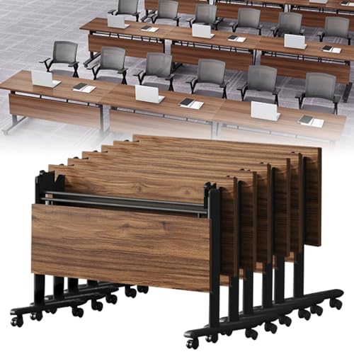 Preferspace Klappbarer Konferenzraumtisch mit feststellbaren Rädern, Klapptischplatte, mobiler Schulungstisch, faltbares Design, stabil für Büro, Zuhause, Klassenzimmer Preferspace Klappbarer Konferenzraumtisch mit feststellbaren Rädern, Klapptischplatte, mobiler Schulungstisch, faltbares Design, stabil für Büro, Zuhause, Klassenzimmer von Preferspace
