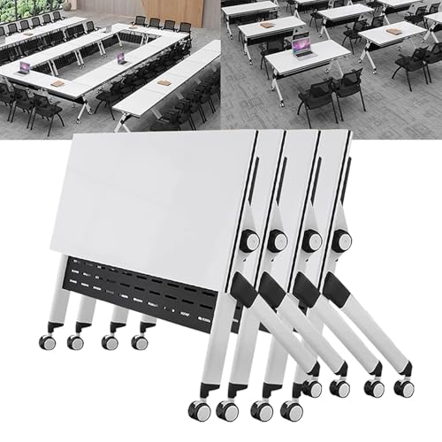 Preferspace Klappbarer Konferenztisch, 4er-Pack, Klapptischplatte, Mobile Trainingsfläche mit Rollen, Seminar- und Besprechungsfläche, robuster Stahlrahmen für Büros und Klassenzimmer Preferspace Klappbarer Konferenztisch, 4er-Pack, Klapptischplatte, Mobile Trainingsfläche mit Rollen, Seminar- und Besprechungsfläche, robuster Stahlrahmen für Büros und Klassenzimmer von Preferspace