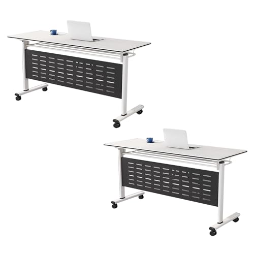Preferspace Klappbarer Konferenztisch mit Rädern, robuster Stahlrahmen, modulares Design, geräuschlose Rollen für Büro, Schulungsraum, Besprechungszimmer Preferspace Klappbarer Konferenztisch mit Rädern, robuster Stahlrahmen, modulares Design, geräuschlose Rollen für Büro, Schulungsraum, Besprechungszimmer von Preferspace