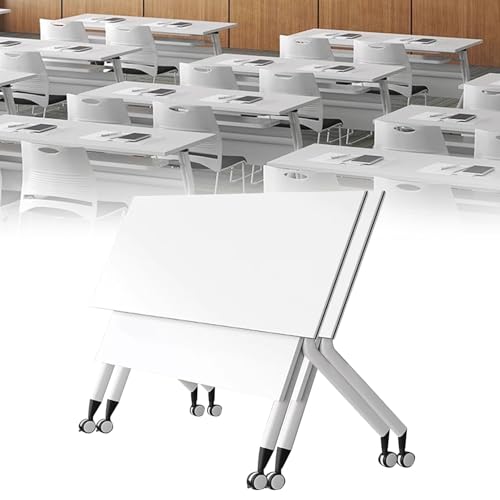 Preferspace Klappbarer Konferenztisch mit Rädern und Klappdesign für platzsparenden Transport zur Verwendung in Besprechungstischen, Klapptisch für Büros Preferspace Klappbarer Konferenztisch mit Rädern und Klappdesign für platzsparenden Transport zur Verwendung in Besprechungstischen, Klapptisch für Büros von Preferspace