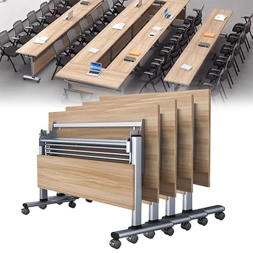 Preferspace Klappbarer Konferenztisch mit Rollen für Besprechungsräume, mobiler Schulungstisch mit Klappplatte, stabiles Design, klappbarer Büro-Konferenztisch Preferspace Klappbarer Konferenztisch mit Rollen für Besprechungsräume, mobiler Schulungstisch mit Klappplatte, stabiles Design, klappbarer Büro-Konferenztisch von Preferspace