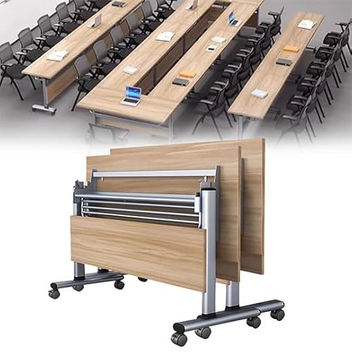 Preferspace Klappbarer Konferenztisch mit Rollen für Besprechungsräume, mobiler Schulungstisch mit Klappplatte, stabiles Design, klappbarer Büro-Konferenztisch Preferspace Klappbarer Konferenztisch mit Rollen für Besprechungsräume, mobiler Schulungstisch mit Klappplatte, stabiles Design, klappbarer Büro-Konferenztisch von Preferspace