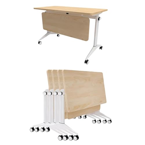 Preferspace Konferenzraumtisch, faltbar mit Rädern, mobiler Klapptisch für Schulungen, rollender, Faltbarer Wagen mit Rollen, schwarzer Seminartisch, langlebiger, Stabiler Rahmen Preferspace Konferenzraumtisch, faltbar mit Rädern, mobiler Klapptisch für Schulungen, rollender, Faltbarer Wagen mit Rollen, schwarzer Seminartisch, langlebiger, Stabiler Rahmen von Preferspace