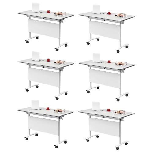 Preferspace Konferenzraumtische, Klappbare Konferenztische, Mobiler Klapptisch mit Rollen und geräuschlosen Feststellrädern, Tragbares Seminartraining Preferspace Konferenzraumtische, Klappbare Konferenztische, Mobiler Klapptisch mit Rollen und geräuschlosen Feststellrädern, Tragbares Seminartraining von Preferspace