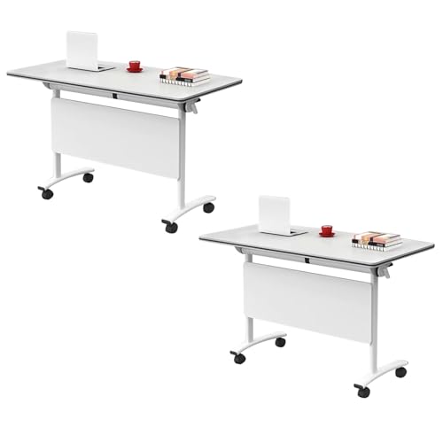 Preferspace Konferenzraumtische, Klappbare Konferenztische, Mobiler Klapptisch mit Rollen und geräuschlosen Feststellrädern, Tragbares Seminartraining Preferspace Konferenzraumtische, Klappbare Konferenztische, Mobiler Klapptisch mit Rollen und geräuschlosen Feststellrädern, Tragbares Seminartraining von Preferspace