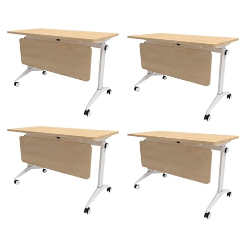 Preferspace Konferenztisch Klappbar mit Lenkrollen Flip Top Mobile für Schulungsräume Rollbar Weiß Besprechungstisch Klappbar Rechteckig Preferspace Konferenztisch Klappbar mit Lenkrollen Flip Top Mobile für Schulungsräume Rollbar Weiß Besprechungstisch Klappbar Rechteckig von Preferspace