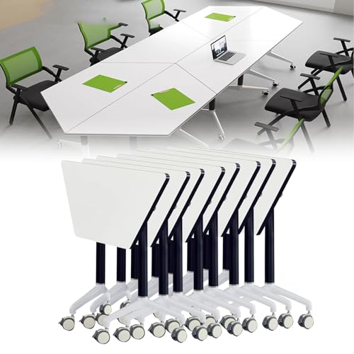 Preferspace Konferenztisch mit Rollen fürs Büro, Faltbare Besprechungstische, Stabiler mobiler Schulungsraum, Flip-Design, modulares Trapez für den Unterrichtsraum im Büro Preferspace Konferenztisch mit Rollen fürs Büro, Faltbare Besprechungstische, Stabiler mobiler Schulungsraum, Flip-Design, modulares Trapez für den Unterrichtsraum im Büro von Preferspace