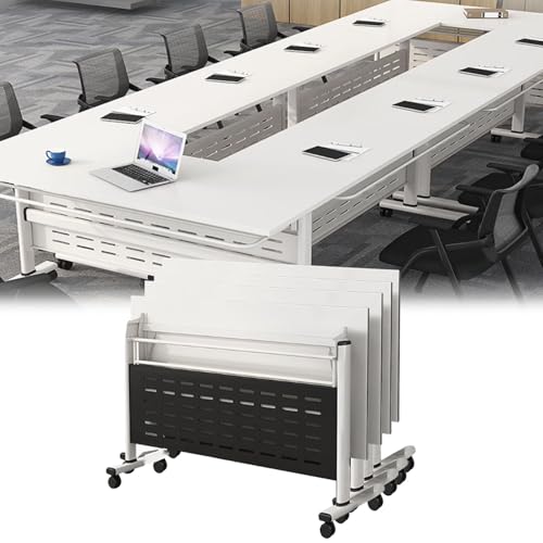 Preferspace Mobiler Klapp-Konferenztisch, Rollen, verstärkter Stahlrahmen, Kratzfeste Oberfläche, modularer Schulungstisch für die Einrichtung von Büro- und Klassenzimmern Preferspace Mobiler Klapp-Konferenztisch, Rollen, verstärkter Stahlrahmen, Kratzfeste Oberfläche, modularer Schulungstisch für die Einrichtung von Büro- und Klassenzimmern von Preferspace