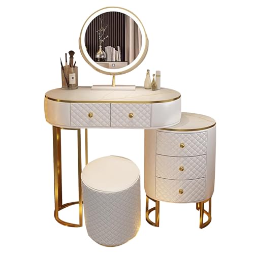 Preferspace Schminktisch mit Spiegel und Beleuchtung, 3 Beleuchtungsmodi, natürliches warmes und kühles Licht, einstellbare Helligkeit, Flexibler, Abnehmbarer Aufbewahrungsschrank Preferspace Schminktisch mit Spiegel und Beleuchtung, 3 Beleuchtungsmodi, natürliches warmes und kühles Licht, einstellbare Helligkeit, Flexibler, Abnehmbarer Aufbewahrungsschrank von Preferspace