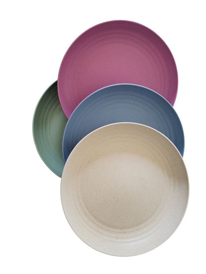 Preis-Shop24 Kunststoffteller Leichte Kunststoffteller Geschirrspüler & Mikrowelle Safe ca.23 cm von Preis-Shop24