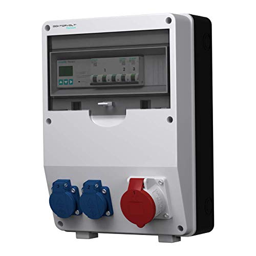 Doktorvolt Stromverteiler Baustromverteiler pTD-S/FI Mennekes Steckdosen Schuko 2x230V 32A 16A 3P Zähler Siemens Komplett Fi Schalter Außenbereich Mit CEE Steckdosen Kombination Doktorvolt Stromverteiler Baustromverteiler pTD-S/FI Mennekes Steckdosen Schuko 2x230V 32A 16A 3P Zähler Siemens Komplett Fi Schalter Außenbereich Mit CEE Steckdosen Kombination von Preis-Zone