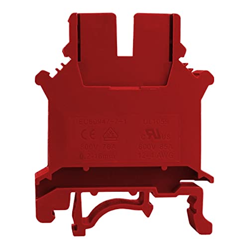 Reihenklemme 16mm2 Durchgangsklemme Schraubklemme Installationsklemme Rot VDE UL von Preis-Zone