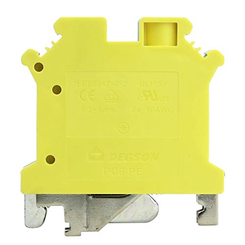 Schutzleiterklemme Reihenklemme 6mm2 gelb-grün VDE UL DGN 3411 von Preis-Zone