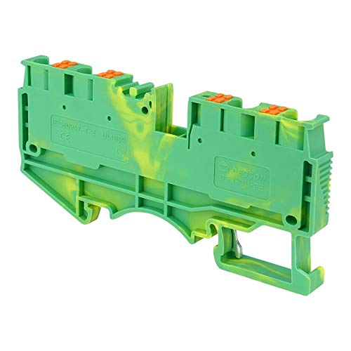 Schutzleiterklemme Reihenklemme PE Klemme Erdung 4mm2 1P 4-Leiter Grün-Gelb Erdungsklemme Installationsklemme von Preis-Zone