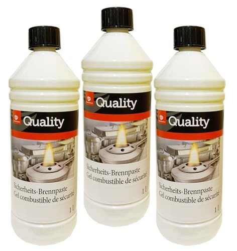 3 x Ethanol-Sicherheitsbrennpaste 1000ml, Brennpaste, Anzündpaste, Anzündgel von Preisjubel