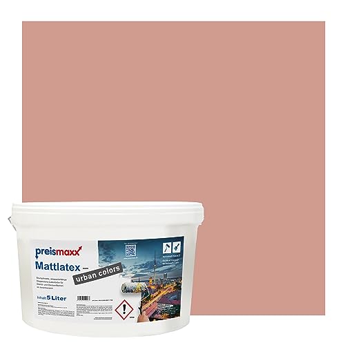 Preismaxx Mattlatex urban colors, bunte Wandfarbe, braun, helles rotbraun, light red-brown 5L von Preismaxx