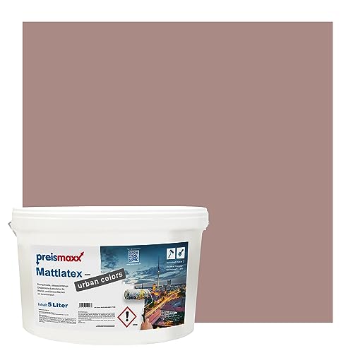 Preismaxx Mattlatex urban colors, bunte Wandfarbe, braun, schokobraun, chocolate brown 5L von Preismaxx