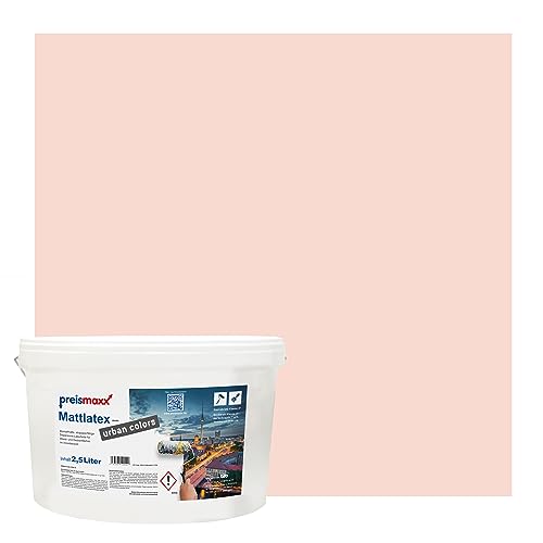Preismaxx Mattlatex urban colors, bunte Wandfarbe, rosa, rose 2,5L von Preismaxx