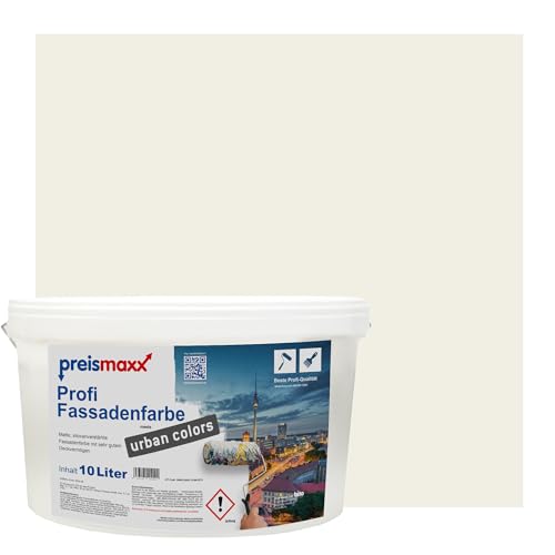 Preismaxx Profi Fassadenfarbe Außenfarbe, altweiß matt, antique white 10L, matte, wasserabweisende Aussen-Dispersion, hohe Wasserdampfdurchlässigkeit Preismaxx Profi Fassadenfarbe Außenfarbe, altweiß matt, antique white 10L, matte, wasserabweisende Aussen-Dispersion, hohe Wasserdampfdurchlässigkeit von Preismaxx