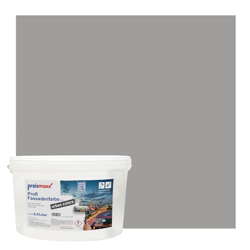 Preismaxx Profi Fassadenfarbe urban colors, bunte Außenfarbe, grau, wolfsgrau, wolf grey 2,5L, matte, wasserabweisende Aussen-Dispersion, hohe Wasserdampfdurchlässigkeit Preismaxx Profi Fassadenfarbe urban colors, bunte Außenfarbe, grau, wolfsgrau, wolf grey 2,5L, matte, wasserabweisende Aussen-Dispersion, hohe Wasserdampfdurchlässigkeit von Preismaxx